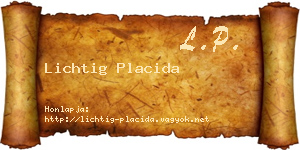 Lichtig Placida névjegykártya
